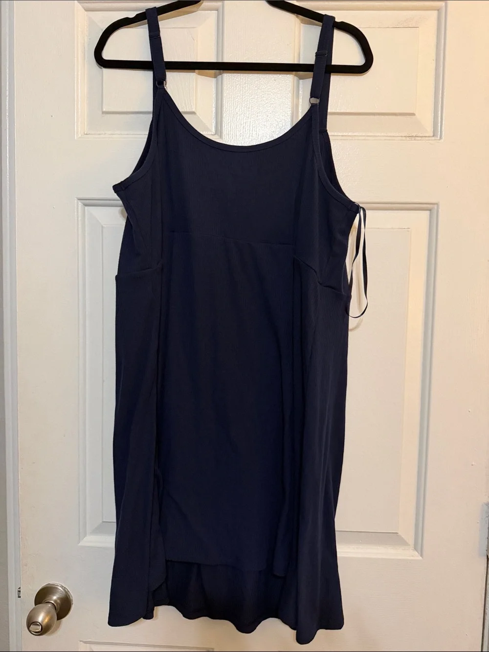 torrid Navy Adjustable-Strap Ribbed Tank Dress - Picture 4 of 4